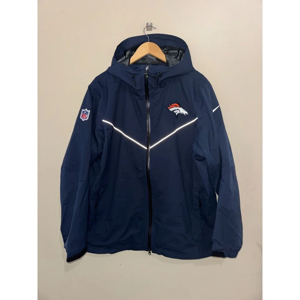 Men 2XL Nike NFL Denver Broncos Team Issued PE Storm-FIT Rain Jacket + Pants Set